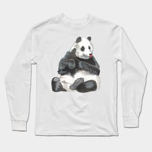 WATERCOLOR PANDA BEAR Long Sleeve T-Shirt